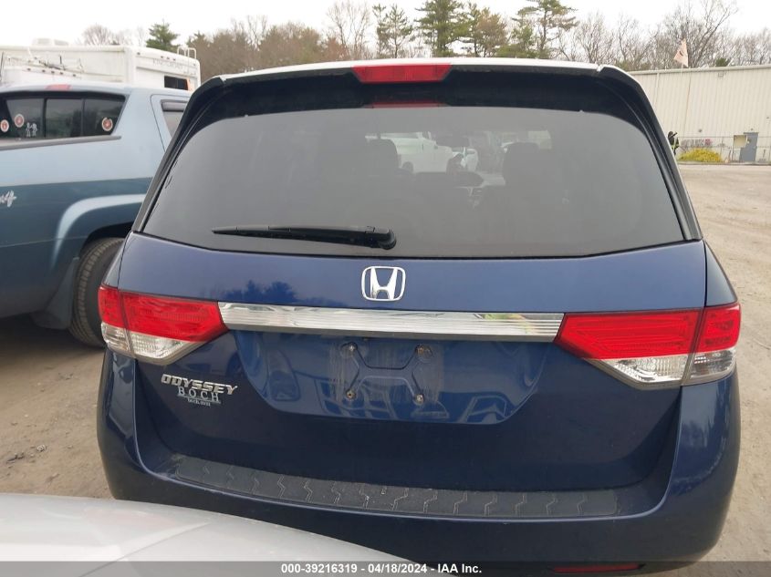 2016 Honda Odyssey Ex-L VIN: 5FNRL5H62GB001666 Lot: 39216319