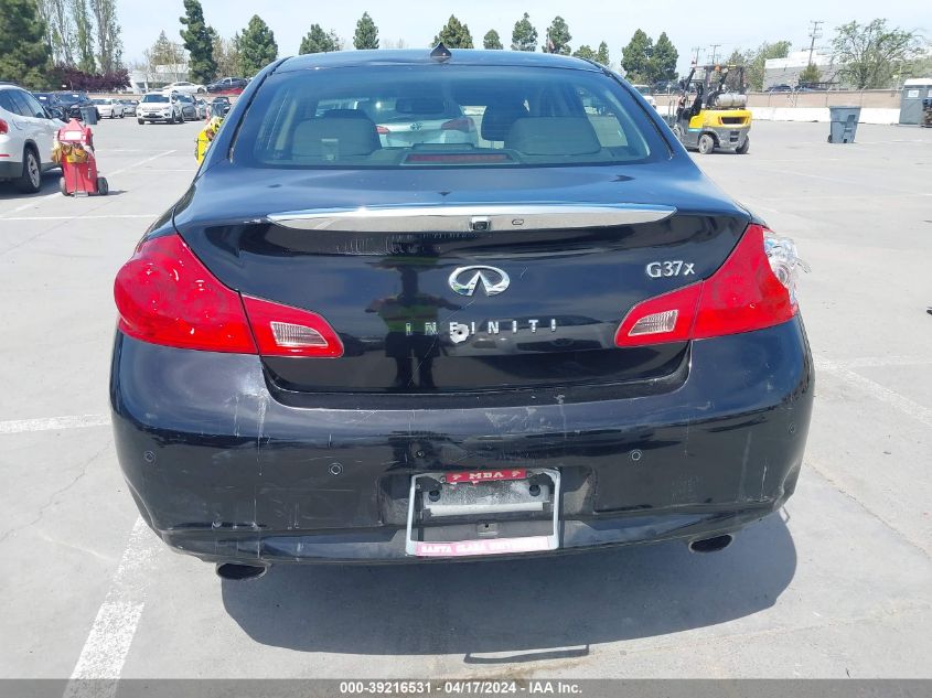 2012 Infiniti G37X VIN: JN1CV6AR5CM977679 Lot: 39216531