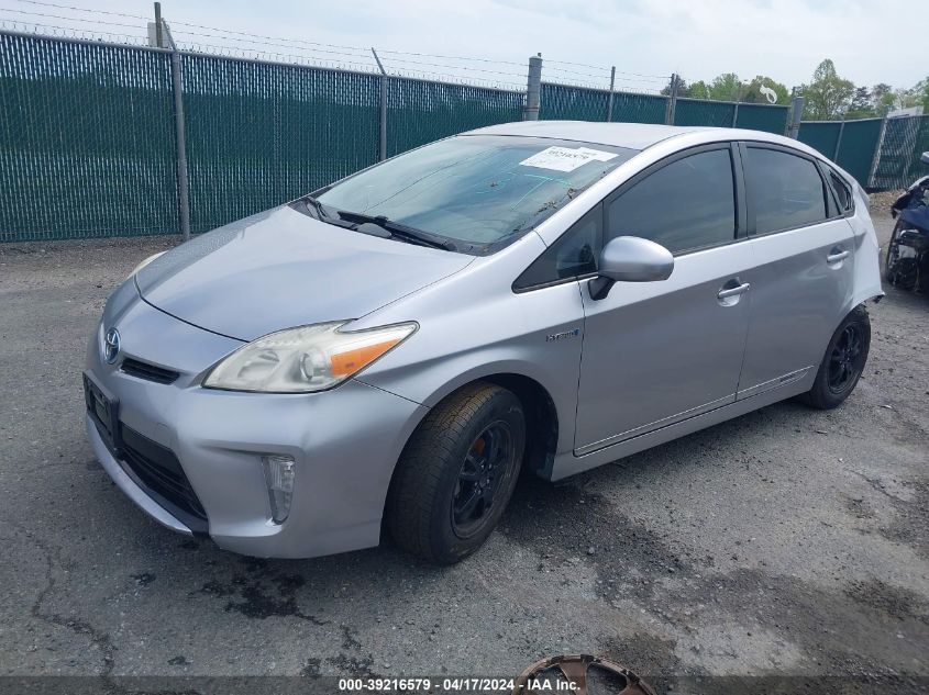 2012 Toyota Prius Two VIN: JTDKN3DU0C1511876 Lot: 39216579