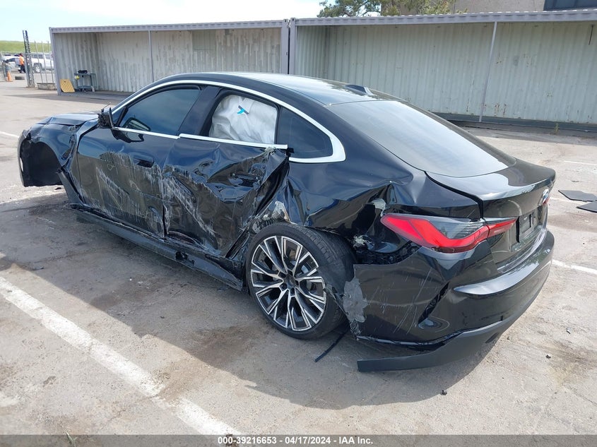 2022 BMW 430I Gran Coupe VIN: WBA63AV08NFN00943 Lot: 39216653