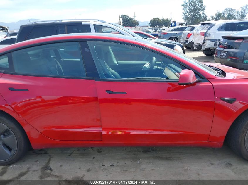 2022 Tesla Model 3 Long Range Dual Motor All-Wheel Drive VIN: 5YJ3E1EB6NF313514 Lot: 39217014