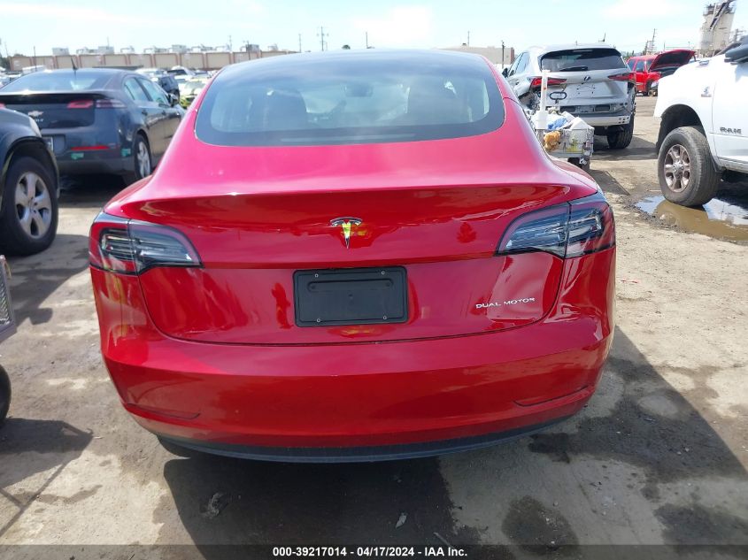 2022 Tesla Model 3 Long Range Dual Motor All-Wheel Drive VIN: 5YJ3E1EB6NF313514 Lot: 39217014