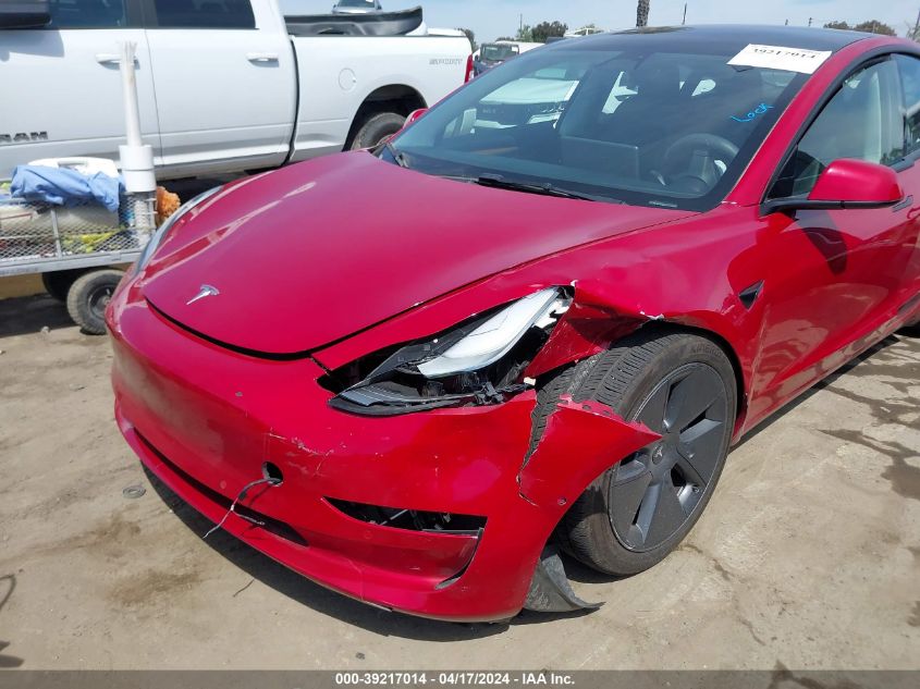 2022 Tesla Model 3 Long Range Dual Motor All-Wheel Drive VIN: 5YJ3E1EB6NF313514 Lot: 39217014