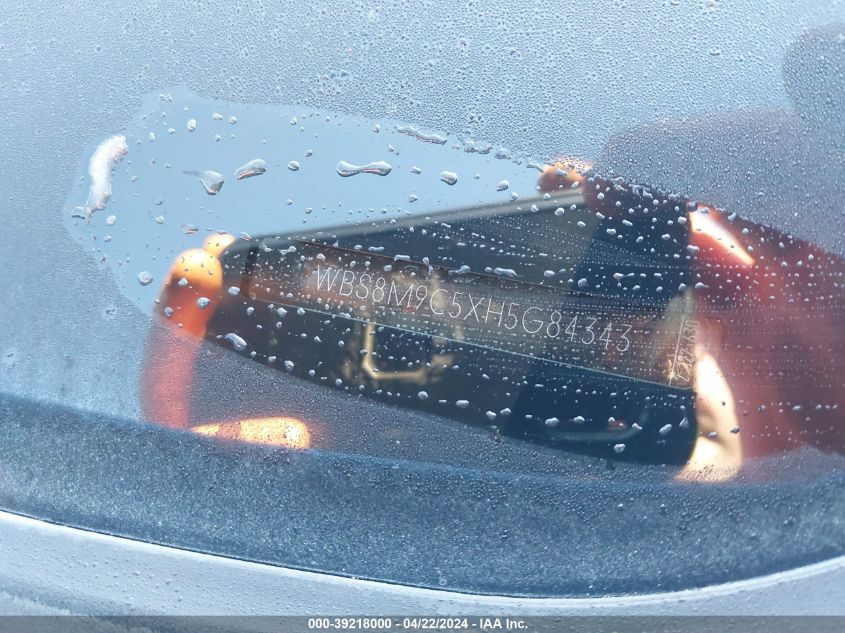 2017 BMW M3 VIN: WBS8M9C5XH5G84343 Lot: 39218000