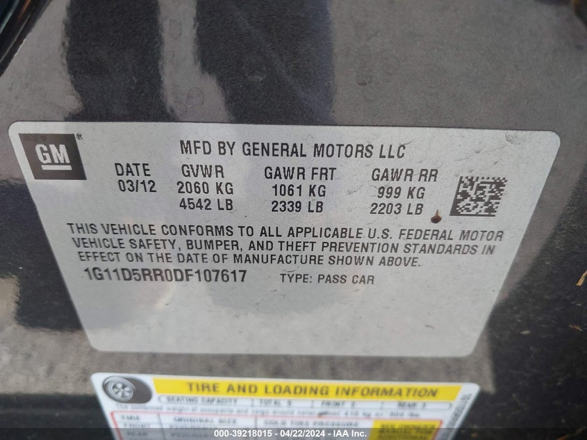 2013 CHEVROLET MALIBU ECO - 1G11D5RR0DF107617