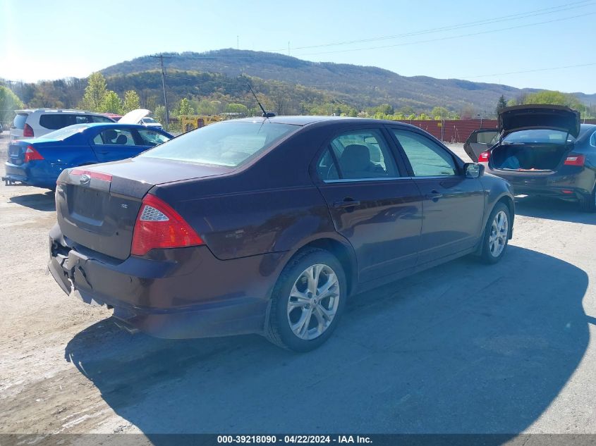 2012 Ford Fusion Se VIN: 3FAHP0HA5CR406068 Lot: 39218090