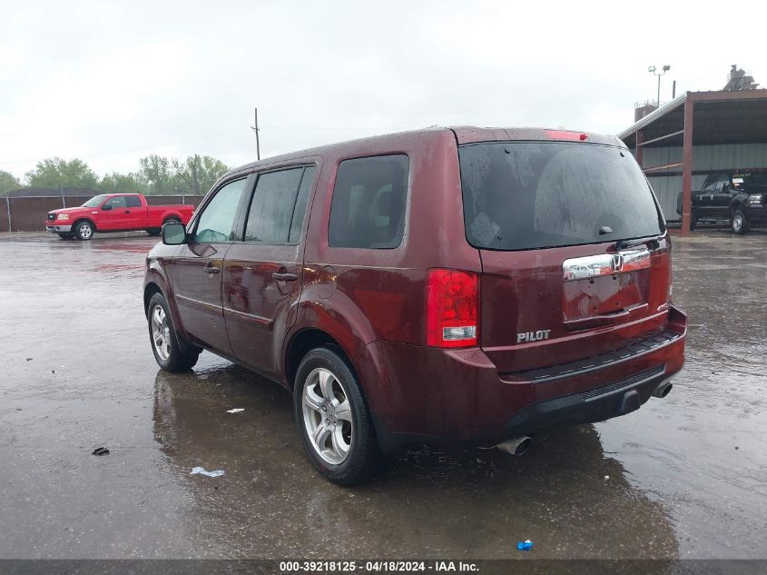 2013 Honda Pilot Ex-L VIN: 5FNYF4H58DB072807 Lot: 39218125