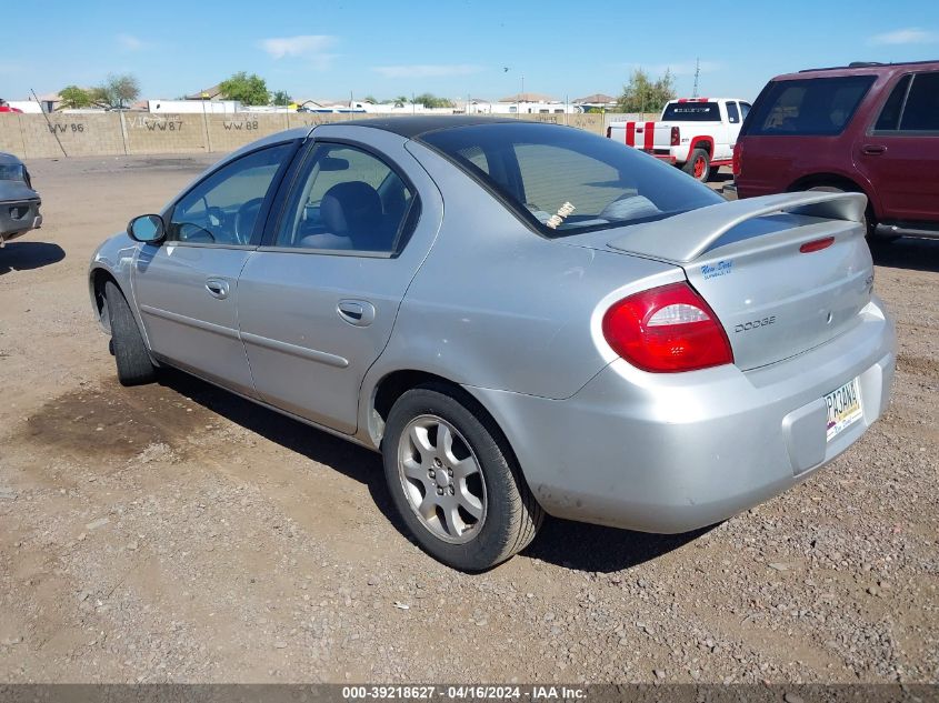 2003 Dodge Neon Sxt VIN: 1B3ES56C43D205527 Lot: 39218627