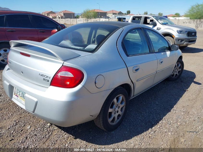 2003 Dodge Neon Sxt VIN: 1B3ES56C43D205527 Lot: 39218627