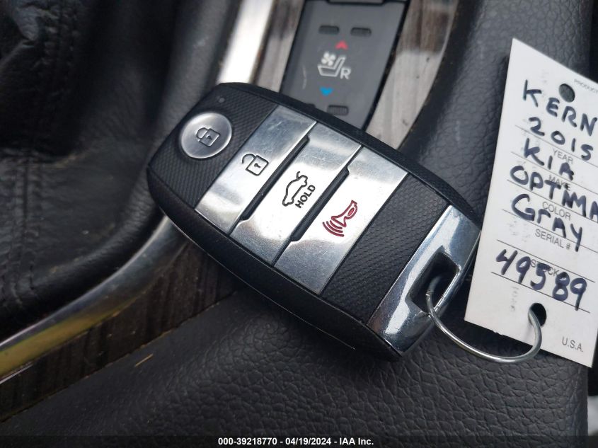 2015 Kia Optima Ex VIN: 5XXGN4A79FG398707 Lot: 39218770