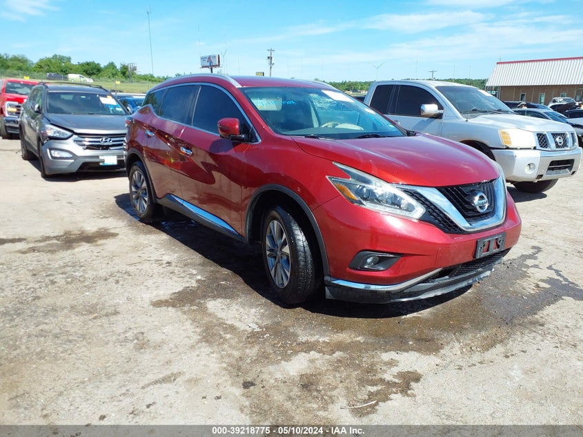 2018 Nissan Murano Sl VIN: 5N1AZ2MG8JN192135 Lot: 39218775
