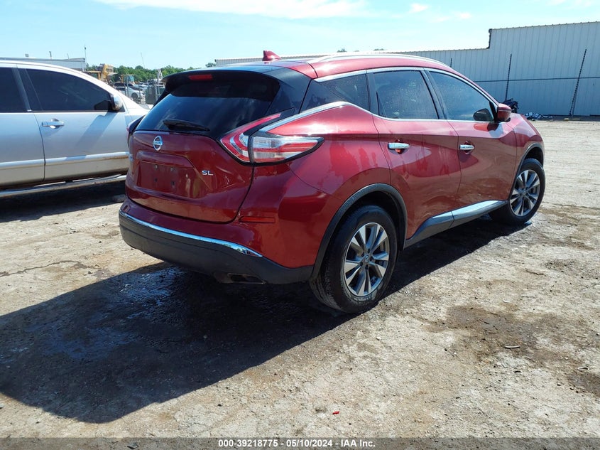 2018 Nissan Murano Sl VIN: 5N1AZ2MG8JN192135 Lot: 39218775