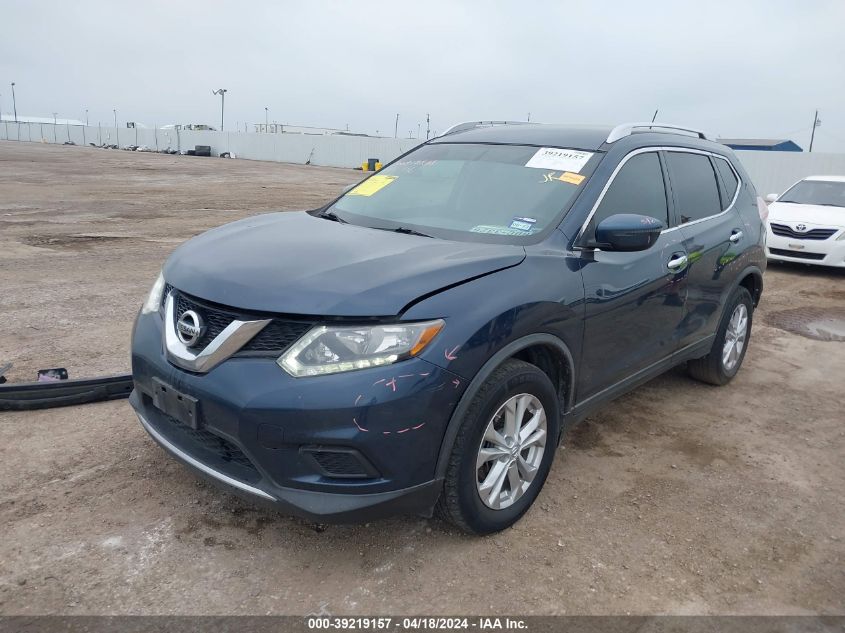 2016 Nissan Rogue Sv VIN: KNMAT2MT7GP657083 Lot: 39219157