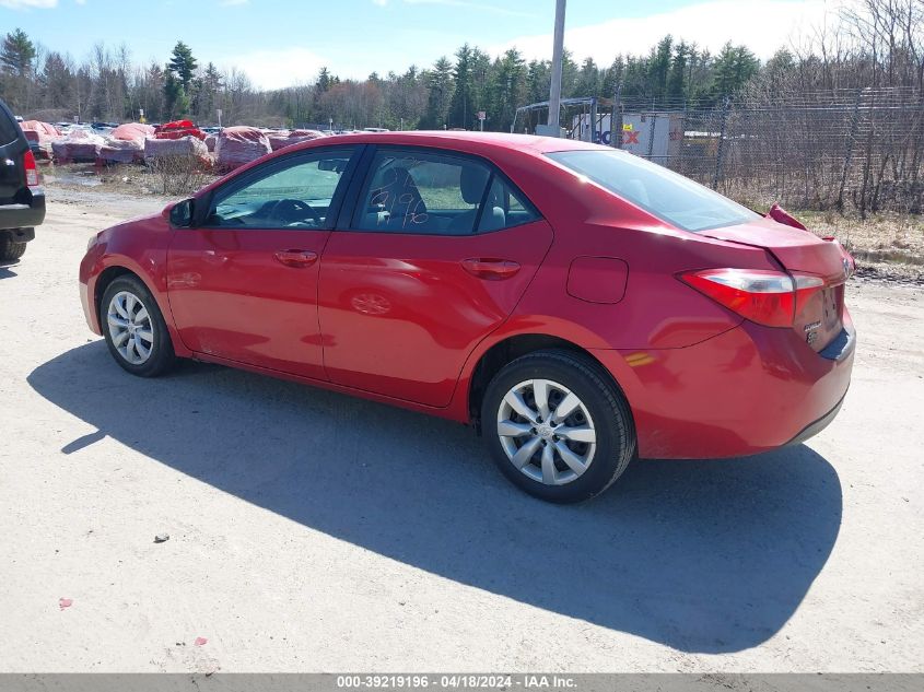 2014 Toyota Corolla Le VIN: 2T1BURHE7EC061621 Lot: 39219196