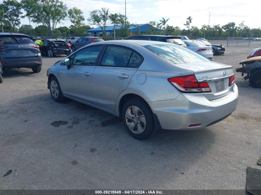 2013 Honda Civic Lx VIN: 19XFB2F58DE045803 Lot: 39219549