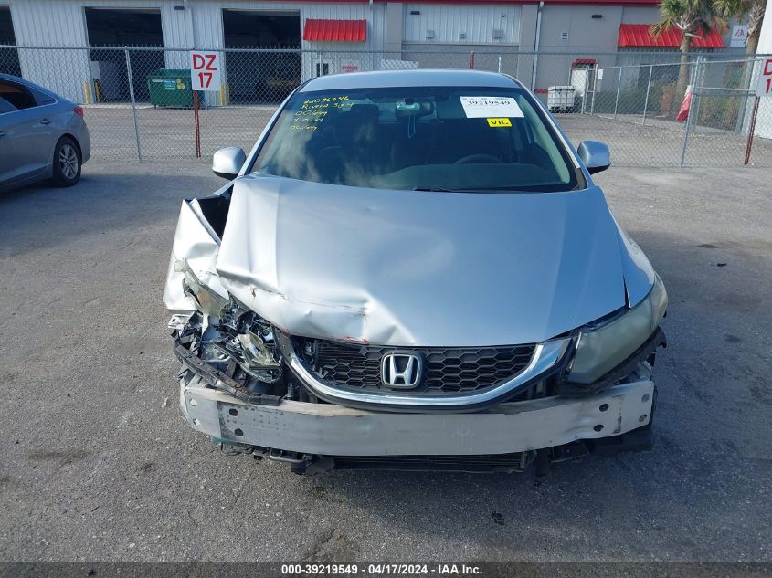 2013 Honda Civic Lx VIN: 19XFB2F58DE045803 Lot: 39219549