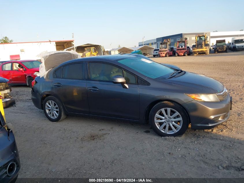 2012 Honda Civic Ex-L VIN: 2HGFB2F96CH574741 Lot: 39219590