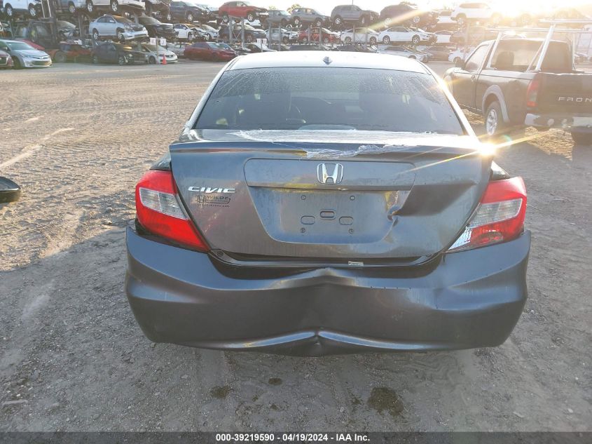 2012 Honda Civic Ex-L VIN: 2HGFB2F96CH574741 Lot: 39219590