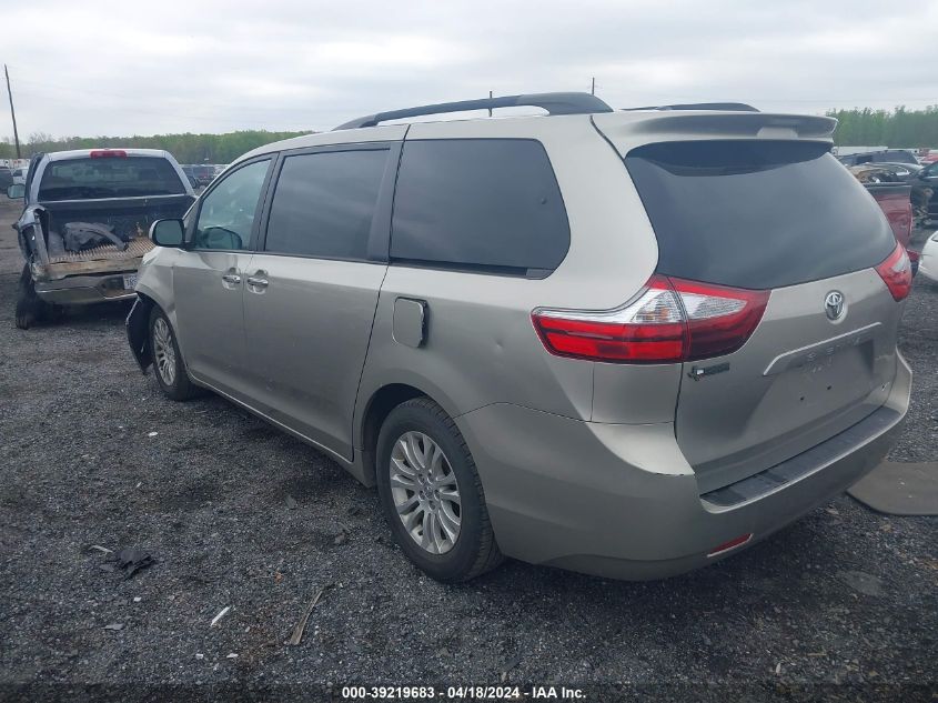 2015 Toyota Sienna Xle 8 Passenger VIN: 5TDYK3DC1FS687627 Lot: 39219683