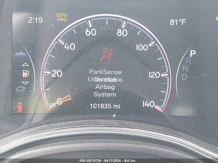 VIN 1C4RJFLG9HC842958 2017 JEEP GRAND CHEROKEE TRAILHAWK 4X4