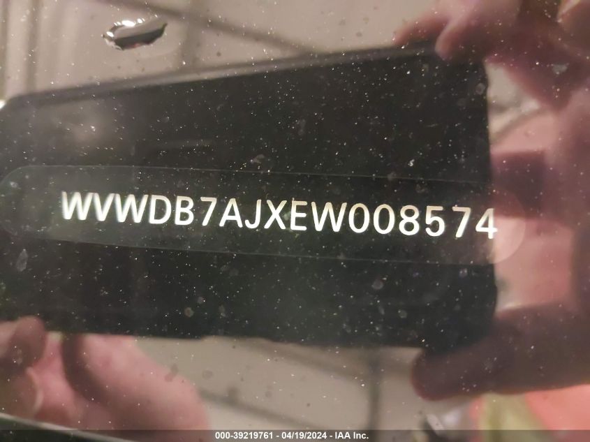 2014 Volkswagen Golf 2.5L VIN: WVWDB7AJXEW008574 Lot: 39219761