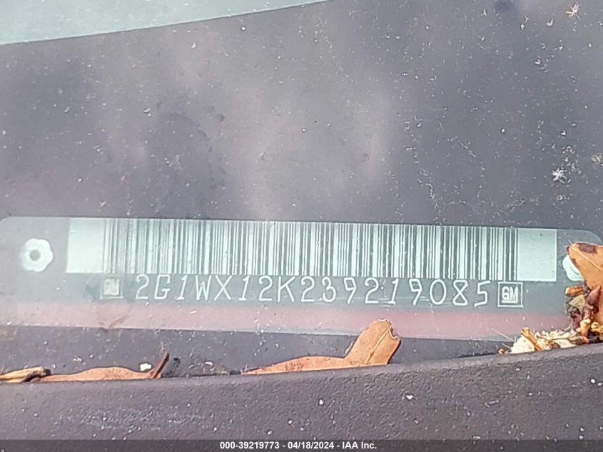 2003 Chevrolet Monte Carlo Ss VIN: 2G1WX12K239219085 Lot: 39219773