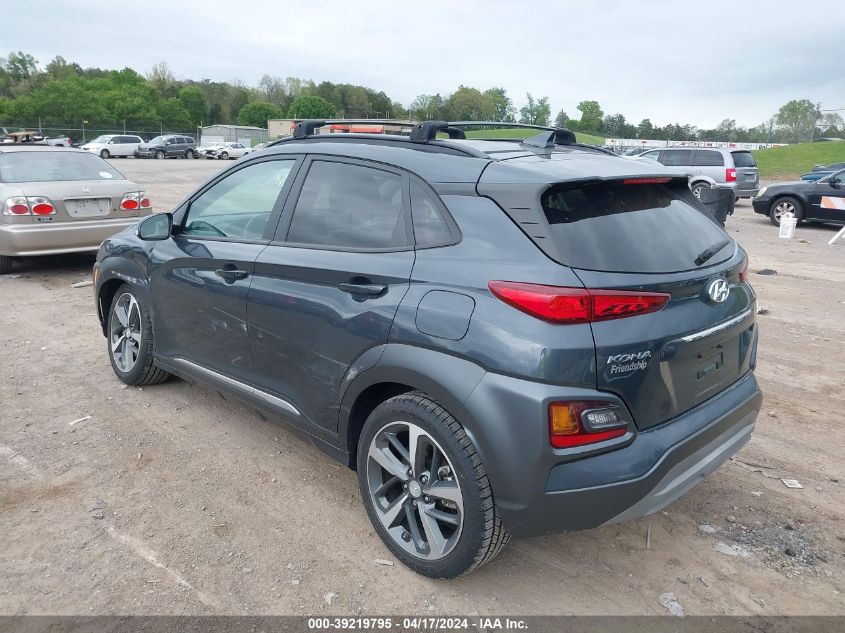 2020 Hyundai Kona Limited VIN: KM8K3CA53LU521623 Lot: 39219795