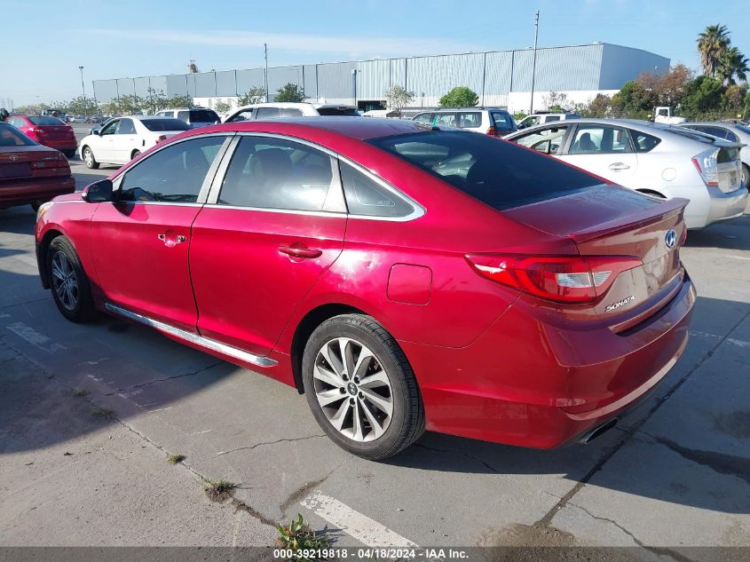 2016 Hyundai Sonata Sport VIN: 5NPE34AF9GH324309 Lot: 39219818