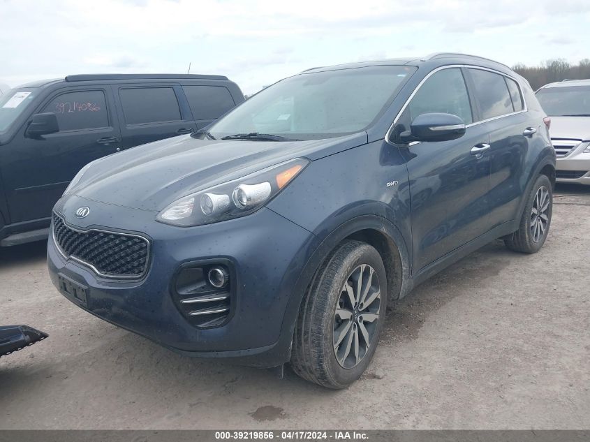 2017 Kia Sportage Ex VIN: KNDPNCAC1H7167626 Lot: 39219856