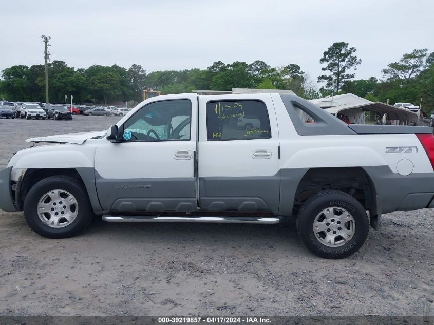 2002 Chevrolet Avalanche 1500 VIN: 3GNEK13T42G143342 Lot: 39219857