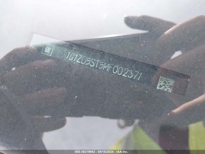 2021 Chevrolet Malibu Fwd Lt VIN: 1G1ZD5ST5MF002371 Lot: 39219943