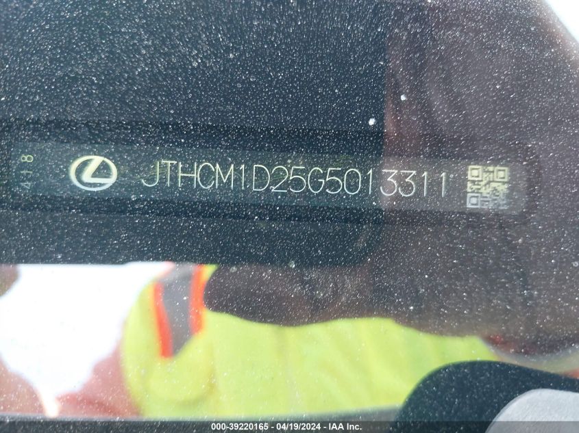 2016 Lexus Is 300 VIN: JTHCM1D25G5013311 Lot: 39220165
