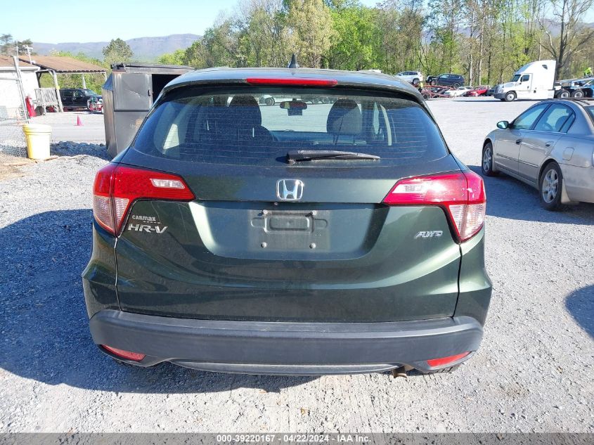 2016 Honda Hr-V Lx VIN: 3CZRU6H39GM763682 Lot: 39220167