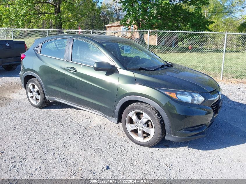 2016 Honda Hr-V Lx VIN: 3CZRU6H39GM763682 Lot: 39220167