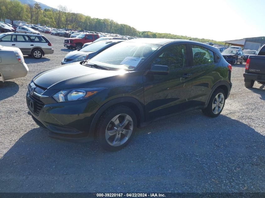 2016 Honda Hr-V Lx VIN: 3CZRU6H39GM763682 Lot: 39220167