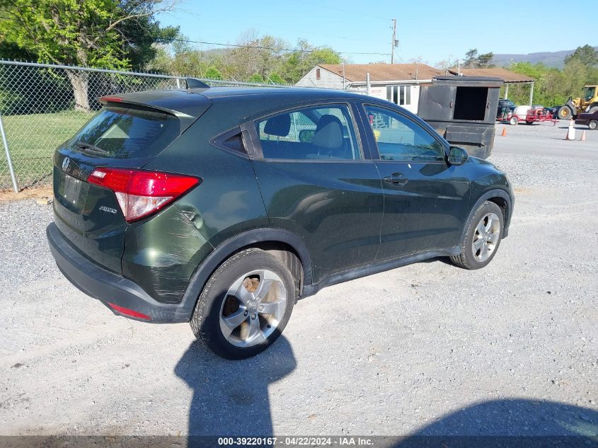 2016 Honda Hr-V Lx VIN: 3CZRU6H39GM763682 Lot: 39220167