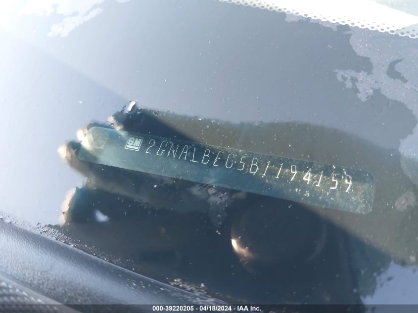 2011 Chevrolet Equinox Ls VIN: 2GNALBEC5B1194159 Lot: 39220205