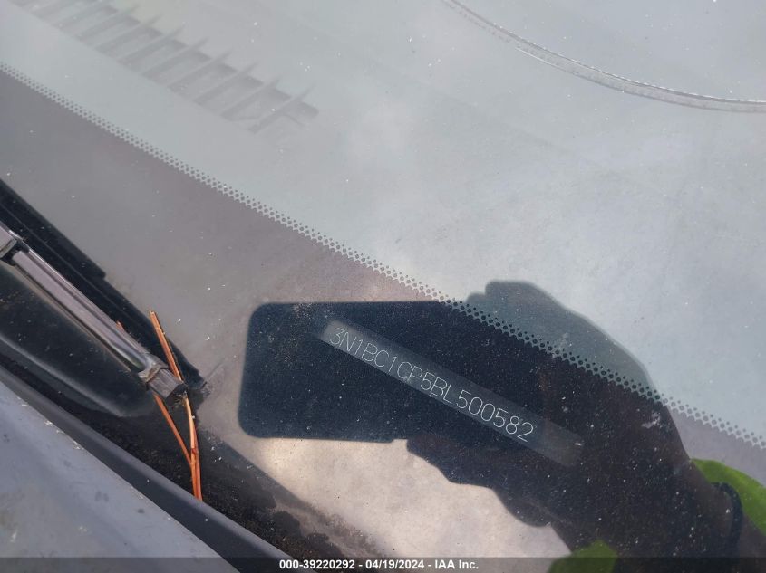 2011 Nissan Versa 1.8S VIN: 3N1BC1CP5BL500582 Lot: 39220292