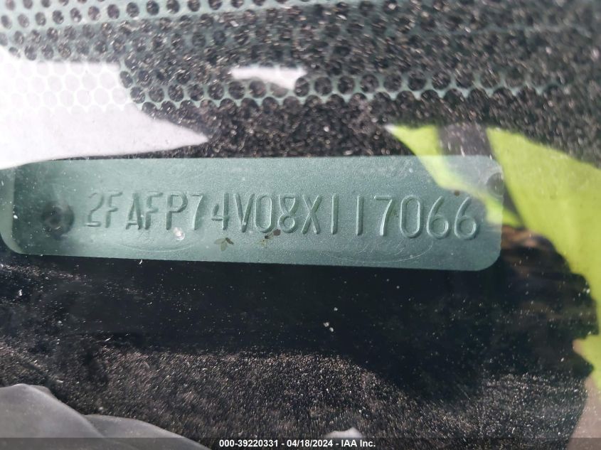 2008 Ford Crown Victoria Lx VIN: 2FAFP74V08X117066 Lot: 39220331