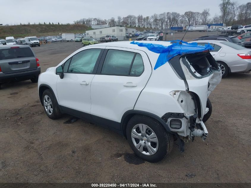 2016 Chevrolet Trax 1Ls VIN: KL7CJKSB4GB504471 Lot: 39230708