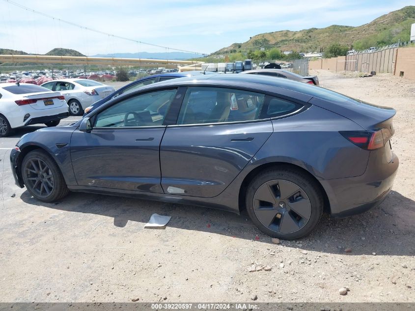 2023 Tesla Model 3 Rear-Wheel Drive VIN: 5YJ3E1EA4PF705014 Lot: 39220597