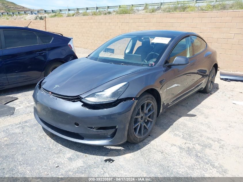 2023 Tesla Model 3 Rear-Wheel Drive VIN: 5YJ3E1EA4PF705014 Lot: 39220597