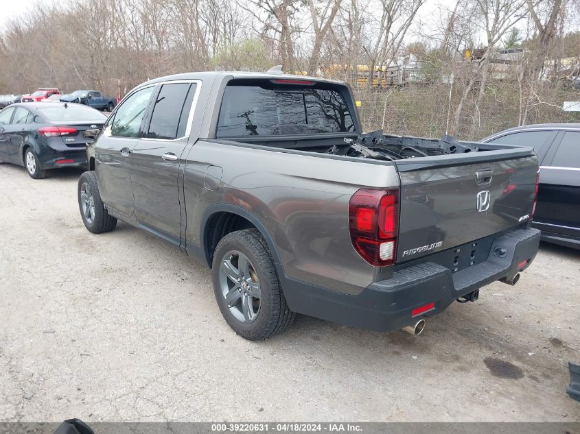 2023 Honda Ridgeline Rtl-E VIN: 5FPYK3F74PB009662 Lot: 39220631