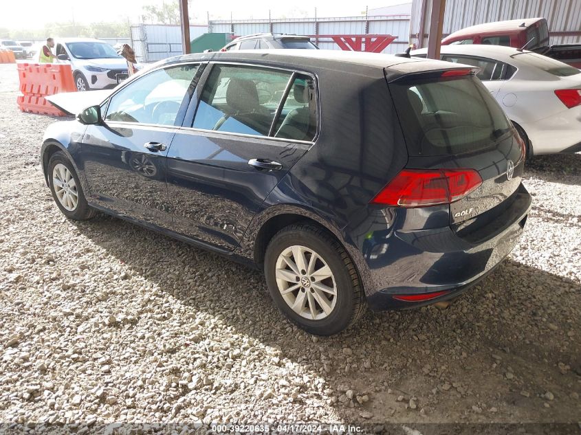 2017 Volkswagen Golf Tsi S 4-Door/Tsi Se 4-Door/Tsi Sel 4-Door/Tsi Wolfsburg Edition 4-Door VIN: 3VW217AU3HM019924 Lot: 51104894