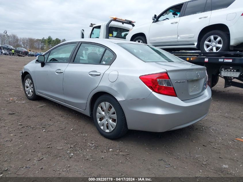 2012 Honda Civic Lx VIN: 19XFB2F51CE079340 Lot: 49955264