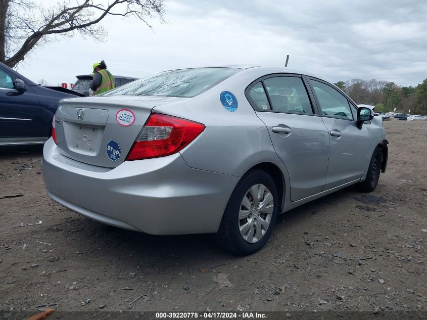 2012 Honda Civic Lx VIN: 19XFB2F51CE079340 Lot: 49955264