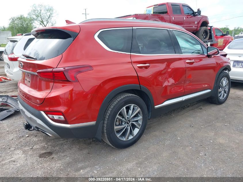 2020 Hyundai Santa Fe Sel VIN: 5NMS33AD3LH185054 Lot: 39220951