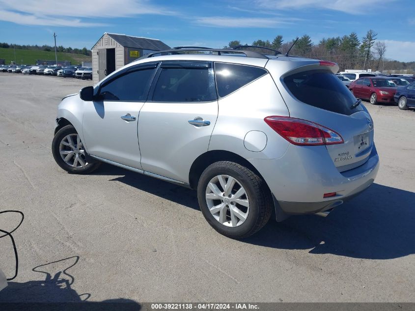 2012 Nissan Murano Sl VIN: JN8AZ1MW7CW203407 Lot: 39145258