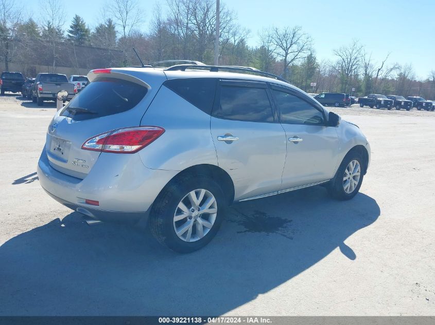 2012 Nissan Murano Sl VIN: JN8AZ1MW7CW203407 Lot: 39145258