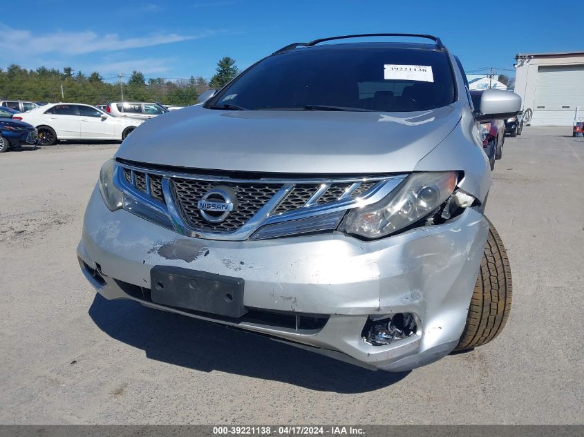 2012 Nissan Murano Sl VIN: JN8AZ1MW7CW203407 Lot: 39145258